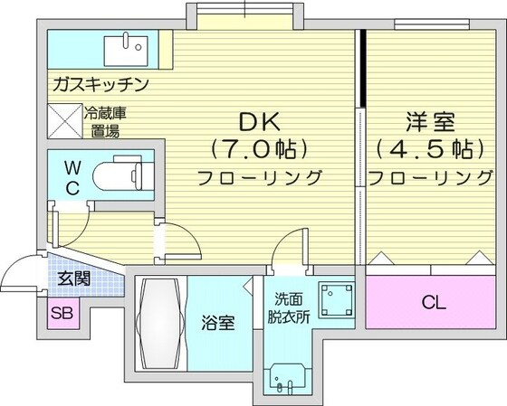 中島公園駅 徒歩11分 1階の物件間取画像